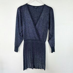 Cushnie Grey Glitter Pleated Dress XS Italy Cocktail Party Formal Dress